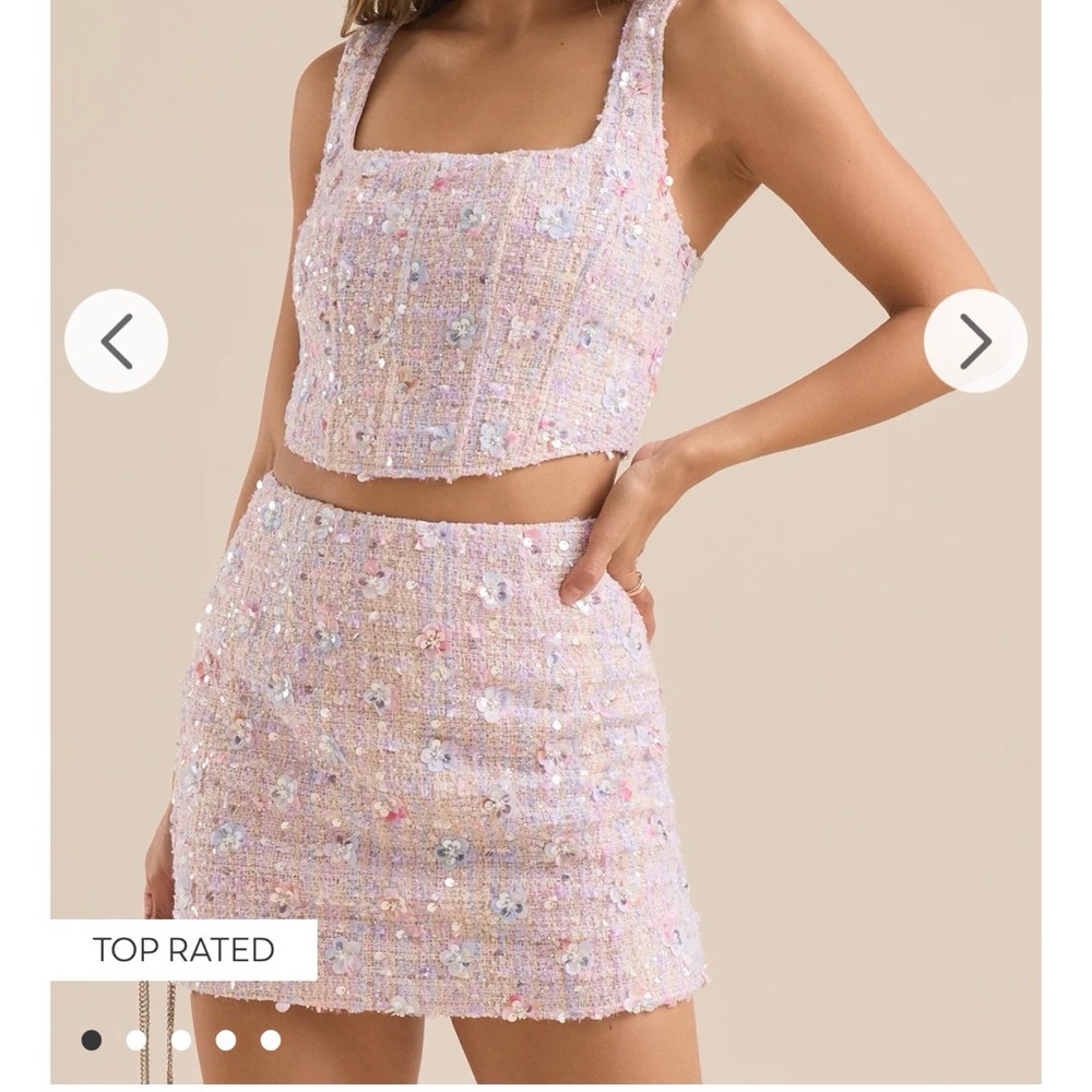 Chic Pink Tweed skirt